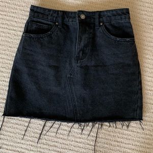 Black jean skirt